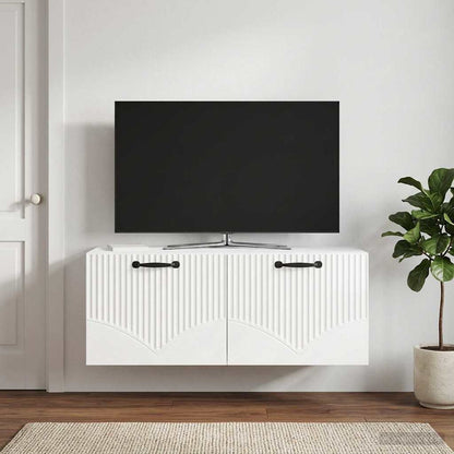 vidaXL Wall-Mounted TV Cabinet High Gloss White 78.5 x 31 x 30 cm