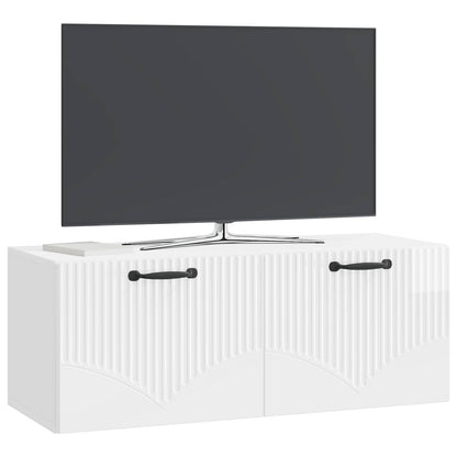 vidaXL Wall-Mounted TV Cabinet High Gloss White 78.5 x 31 x 30 cm