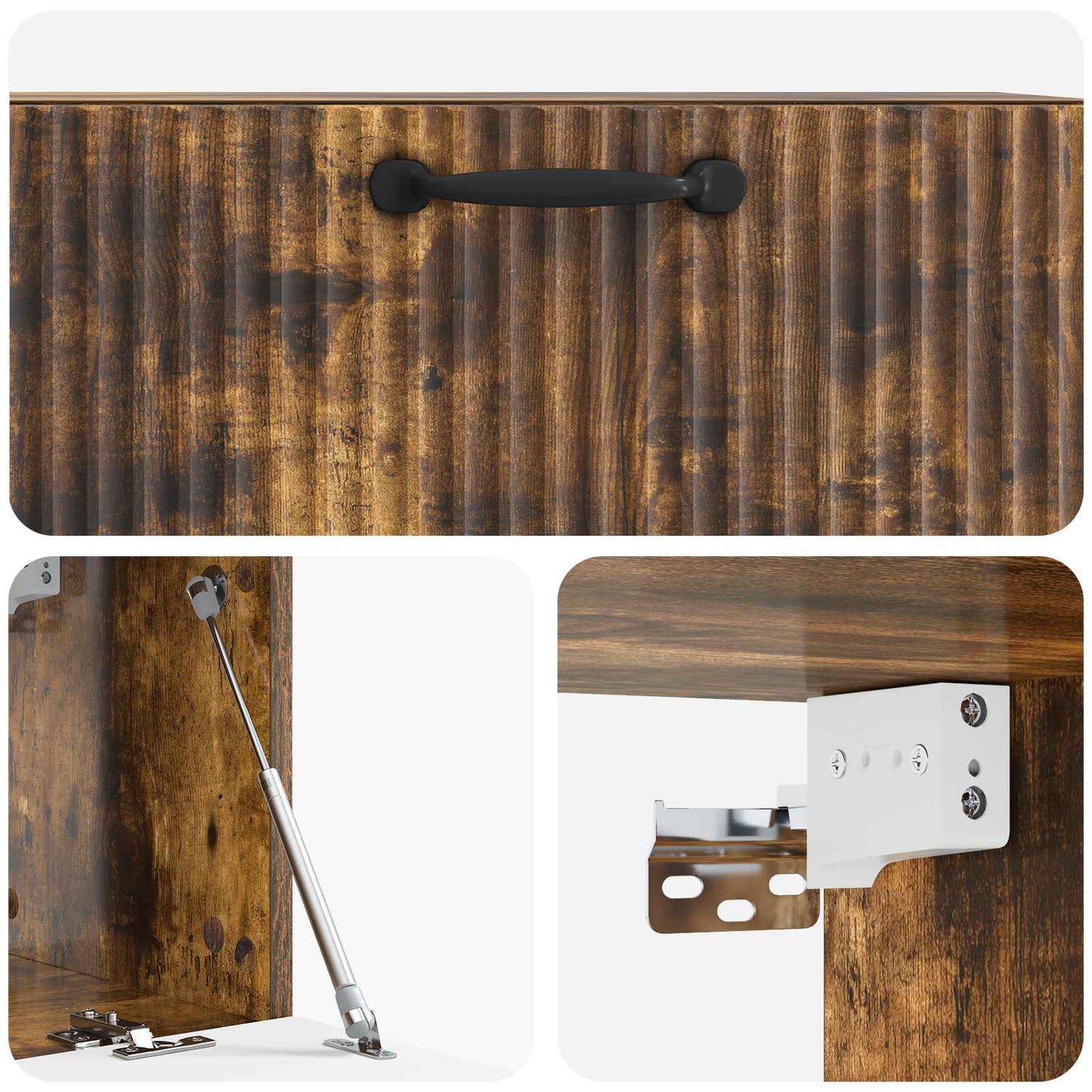 vidaXL Wall-Mounted TV Cabinet Smoked Oak 78.5 x 31 x 30 cm