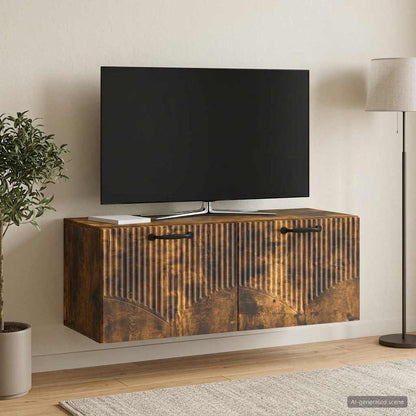 vidaXL Wall-Mounted TV Cabinet Smoked Oak 78.5 x 31 x 30 cm