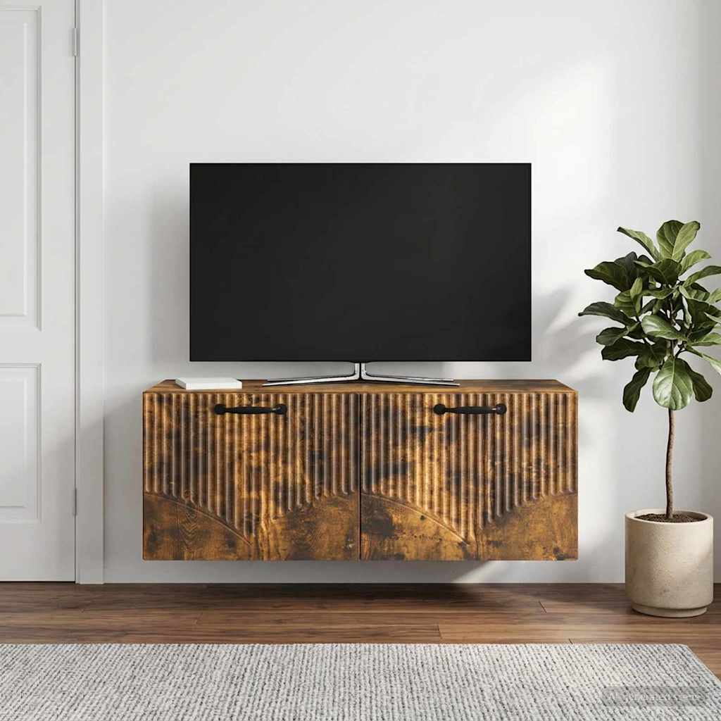 vidaXL Wall-Mounted TV Cabinet Smoked Oak 78.5 x 31 x 30 cm