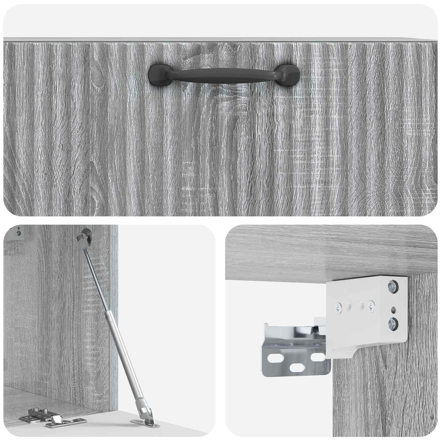 vidaXL Wall-Mounted TV Cabinet Grey Sonoma 78.5 x 31 x 30 cm