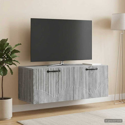 vidaXL Wall-Mounted TV Cabinet Grey Sonoma 78.5 x 31 x 30 cm