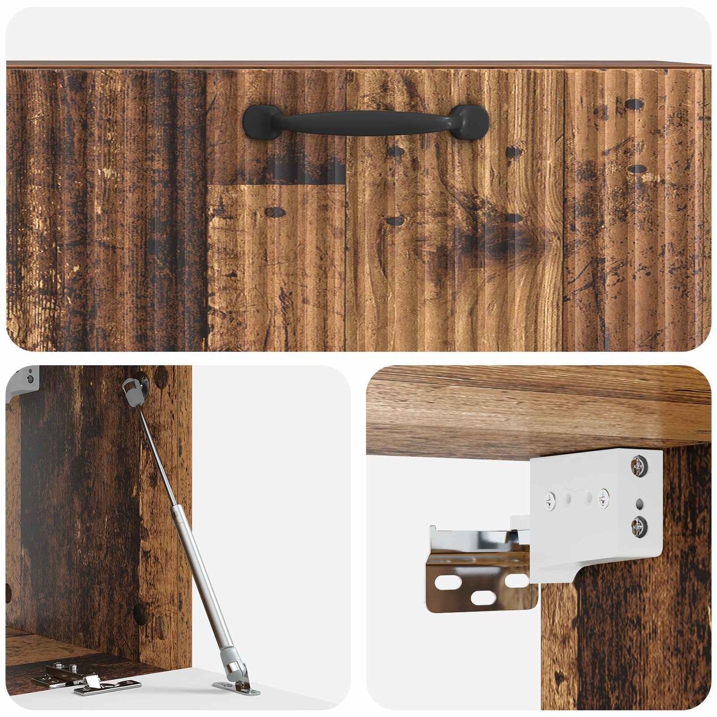 vidaXL Wall-Mounted TV Cabinet Old Wood 78.5 x 31 x 30 cm