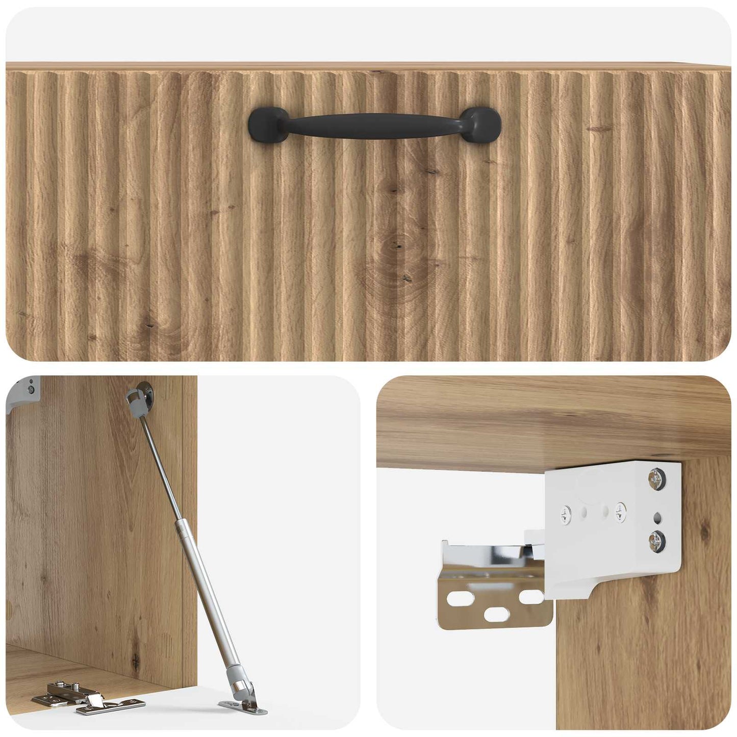 vidaXL Wall-Mounted TV Cabinet 78.5 x 31 x 30 cm Artisan Oak