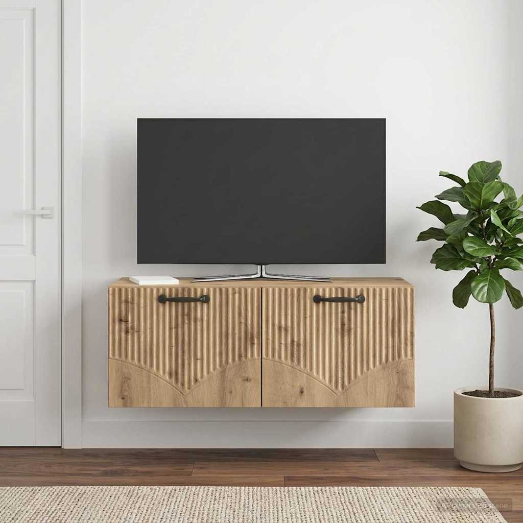 vidaXL Wall-Mounted TV Cabinet 78.5 x 31 x 30 cm Artisan Oak