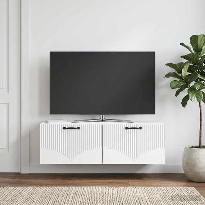 vidaXL Wall-Mounted TV Cabinet White 98 x 31 x 30 cm Engineered Wood