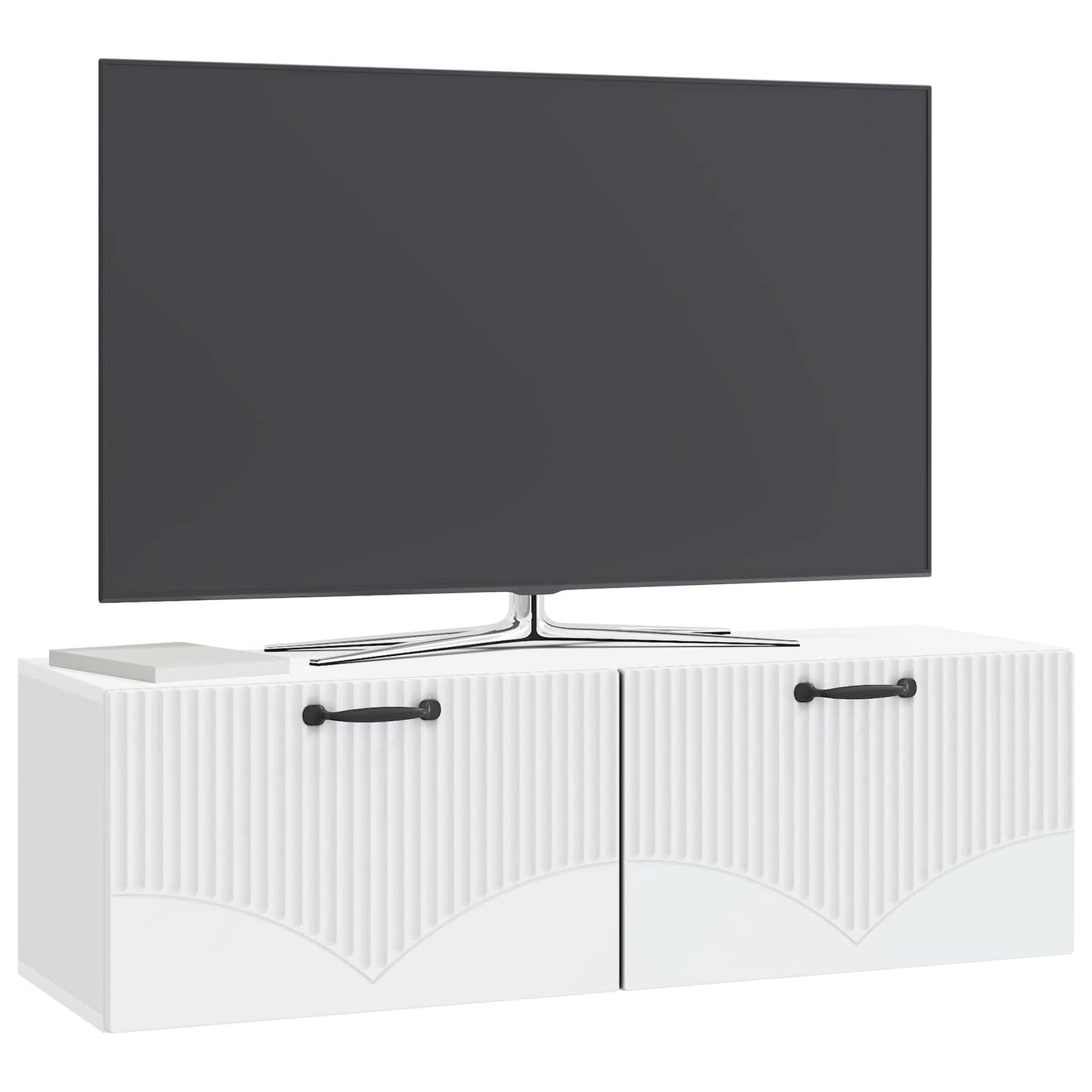 vidaXL Wall-Mounted TV Cabinet White 98 x 31 x 30 cm Engineered Wood