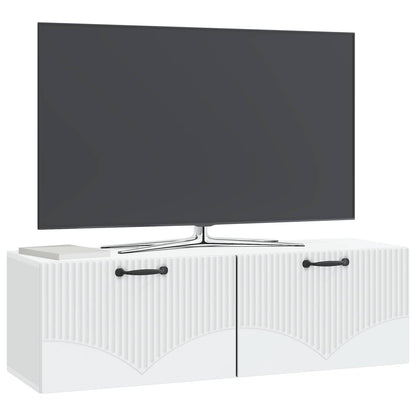 vidaXL Wall-Mounted TV Cabinet White 98 x 31 x 30 cm Engineered Wood