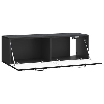 vidaXL Wall-Mounted TV Cabinet Black 98 x 31 x 30 cm Engineered Wood