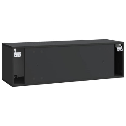 vidaXL Wall-Mounted TV Cabinet Black 98 x 31 x 30 cm Engineered Wood