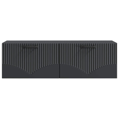 vidaXL Wall-Mounted TV Cabinet Black 98 x 31 x 30 cm Engineered Wood