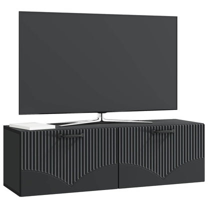 vidaXL Wall-Mounted TV Cabinet Black 98 x 31 x 30 cm Engineered Wood