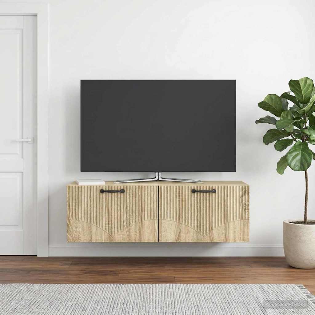 vidaXL Wall-Mounted TV Cabinet Sonoma Oak 98 x 31 x 30 cm