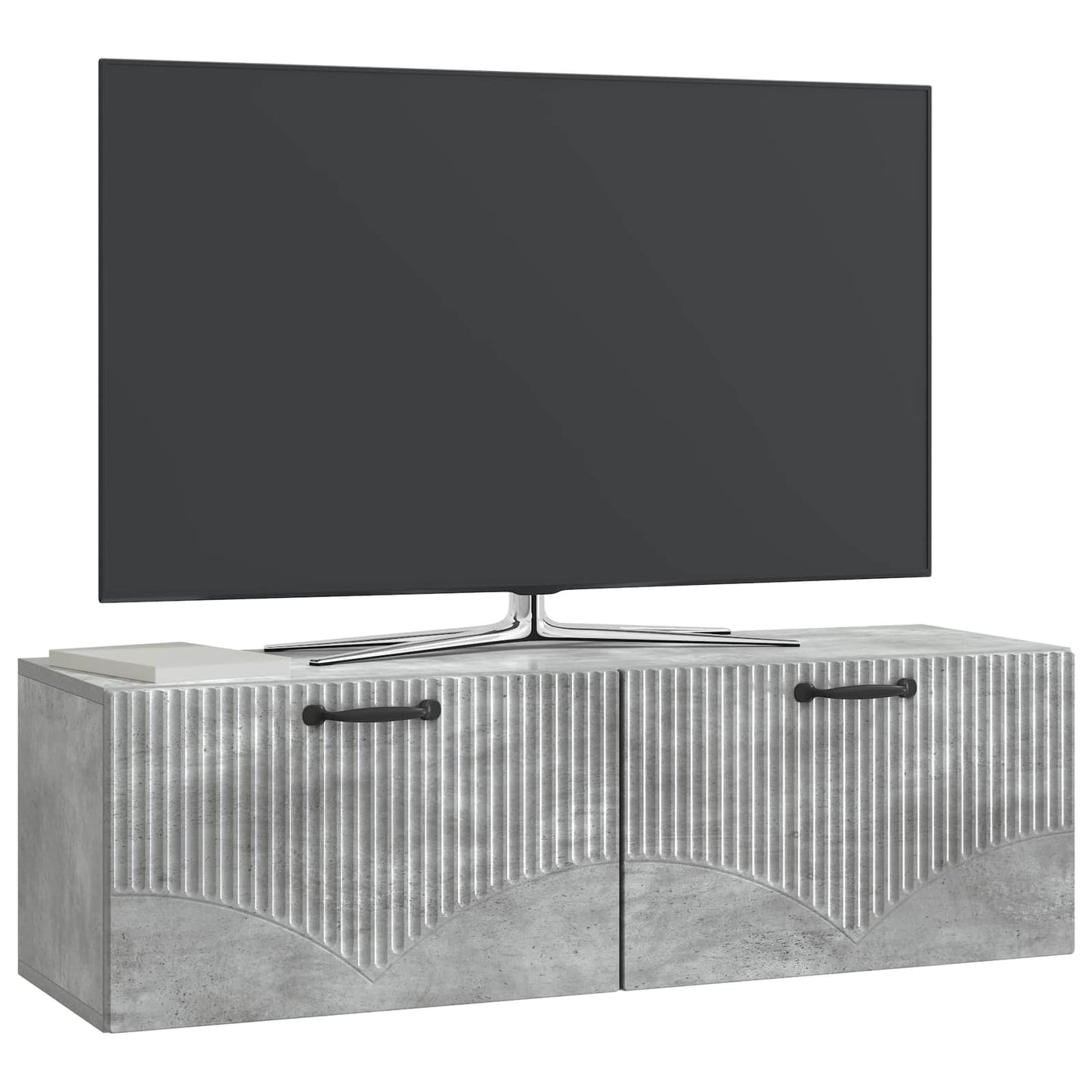 vidaXL Wall-Mounted TV Cabinet Concrete Grey 98 x 31 x 30 cm