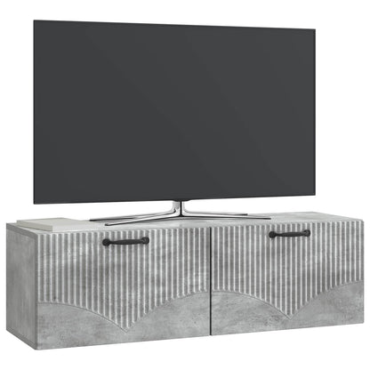 vidaXL Wall-Mounted TV Cabinet Concrete Grey 98 x 31 x 30 cm