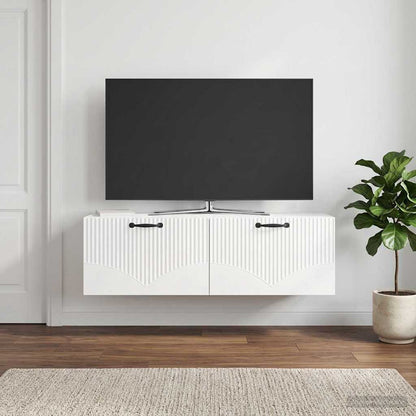 vidaXL Wall-Mounted TV Cabinet High Gloss White 98 x 31 x 30 cm