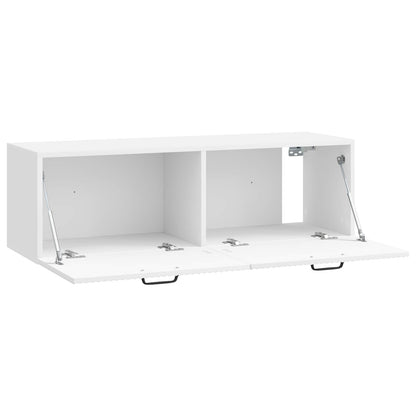 vidaXL Wall-Mounted TV Cabinet High Gloss White 98 x 31 x 30 cm