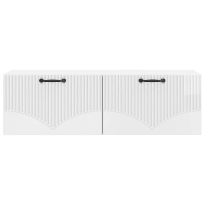 vidaXL Wall-Mounted TV Cabinet High Gloss White 98 x 31 x 30 cm