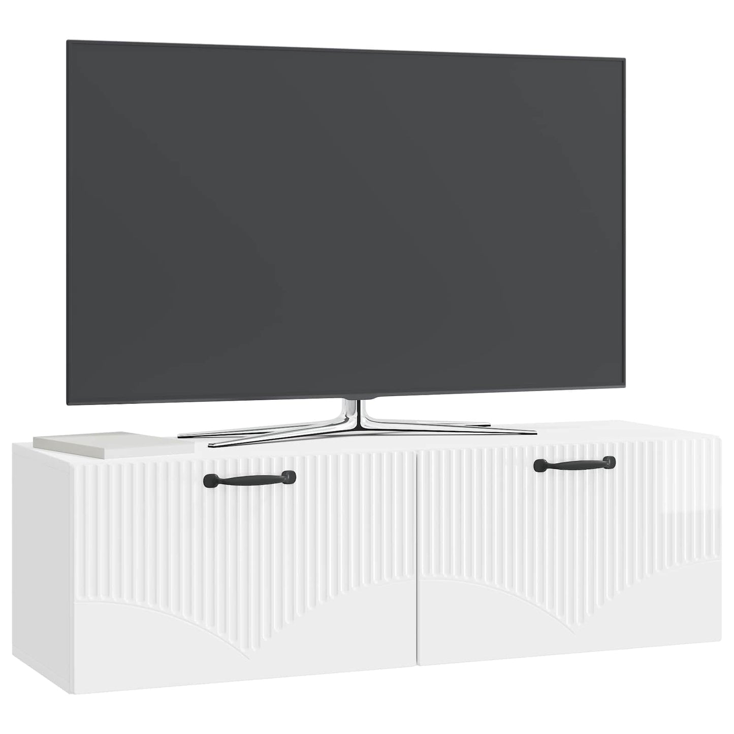 vidaXL Wall-Mounted TV Cabinet High Gloss White 98 x 31 x 30 cm