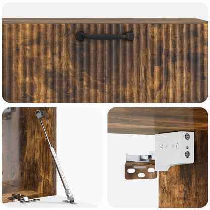 vidaXL Wall-Mounted TV Cabinet Smoked Oak 98 x 31 x 30 cm
