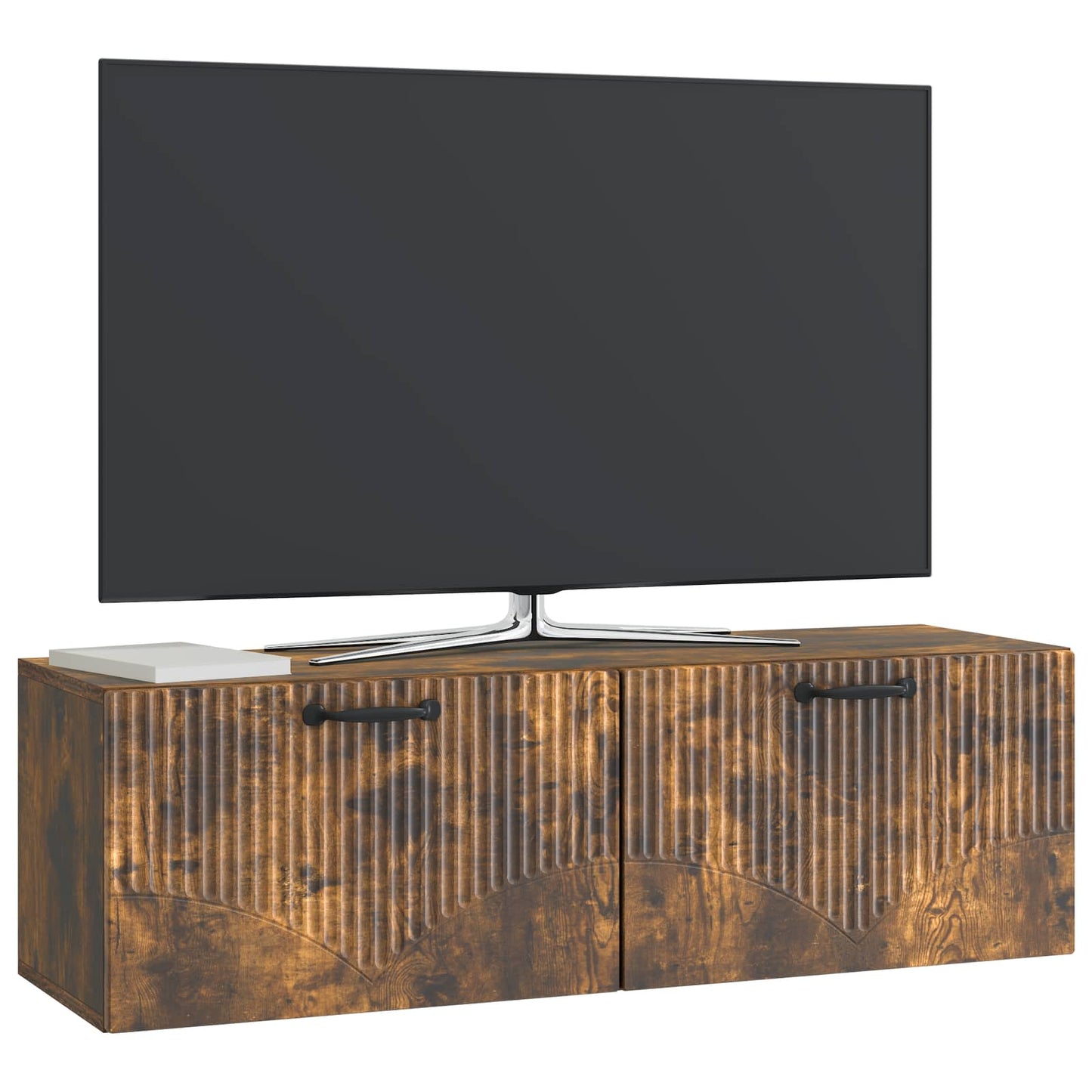 vidaXL Wall-Mounted TV Cabinet Smoked Oak 98 x 31 x 30 cm