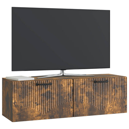 vidaXL Wall-Mounted TV Cabinet Smoked Oak 98 x 31 x 30 cm