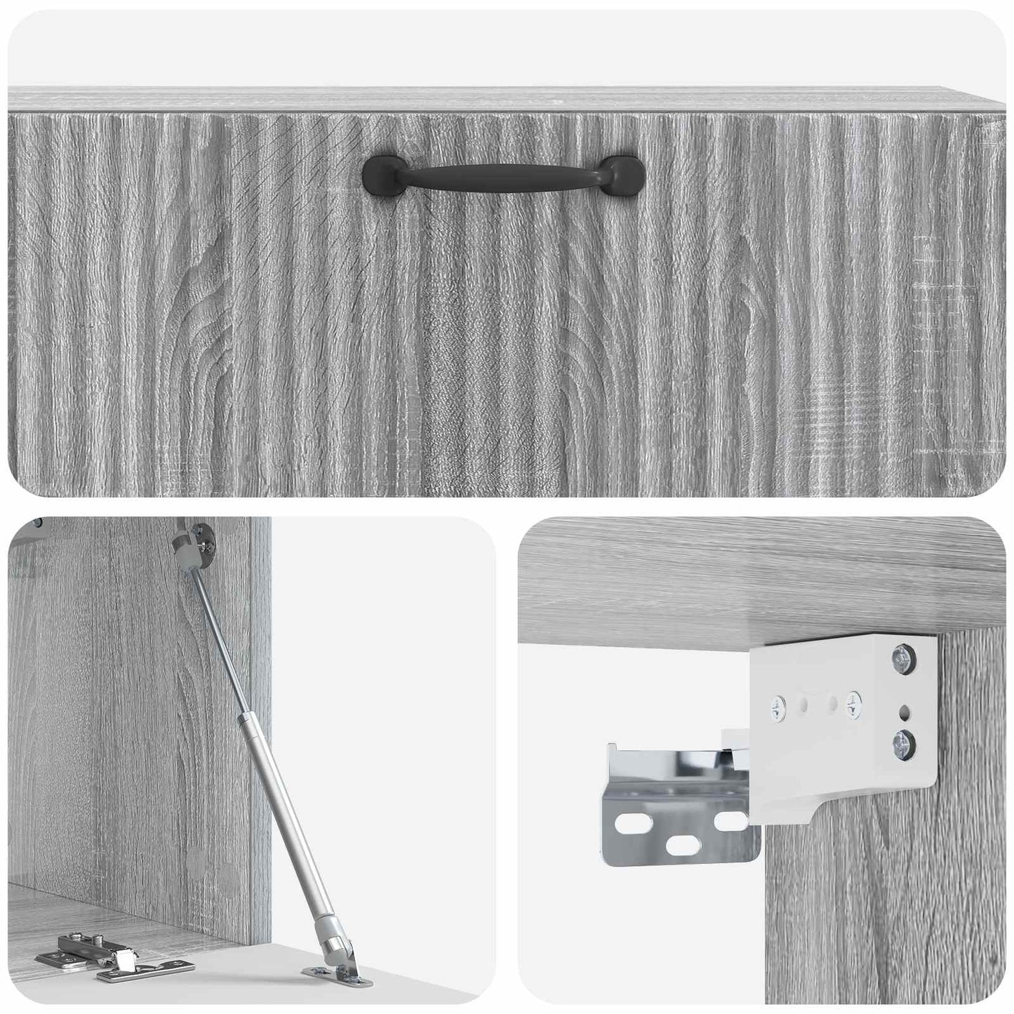 vidaXL Wall-Mounted TV Cabinet Grey Sonoma 98 x 31 x 30 cm