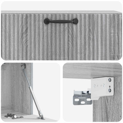 vidaXL Wall-Mounted TV Cabinet Grey Sonoma 98 x 31 x 30 cm