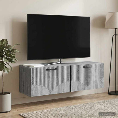 vidaXL Wall-Mounted TV Cabinet Grey Sonoma 98 x 31 x 30 cm