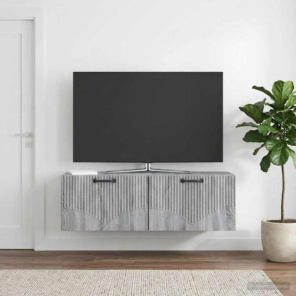 vidaXL Wall-Mounted TV Cabinet Grey Sonoma 98 x 31 x 30 cm