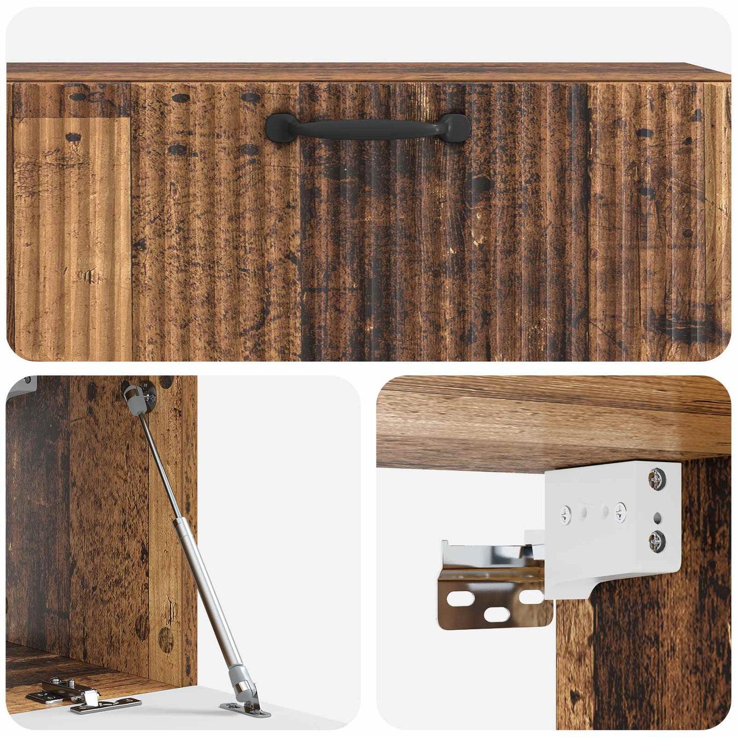 vidaXL Wall-Mounted TV Cabinet Old Wood 98 x 31 x 30 cm