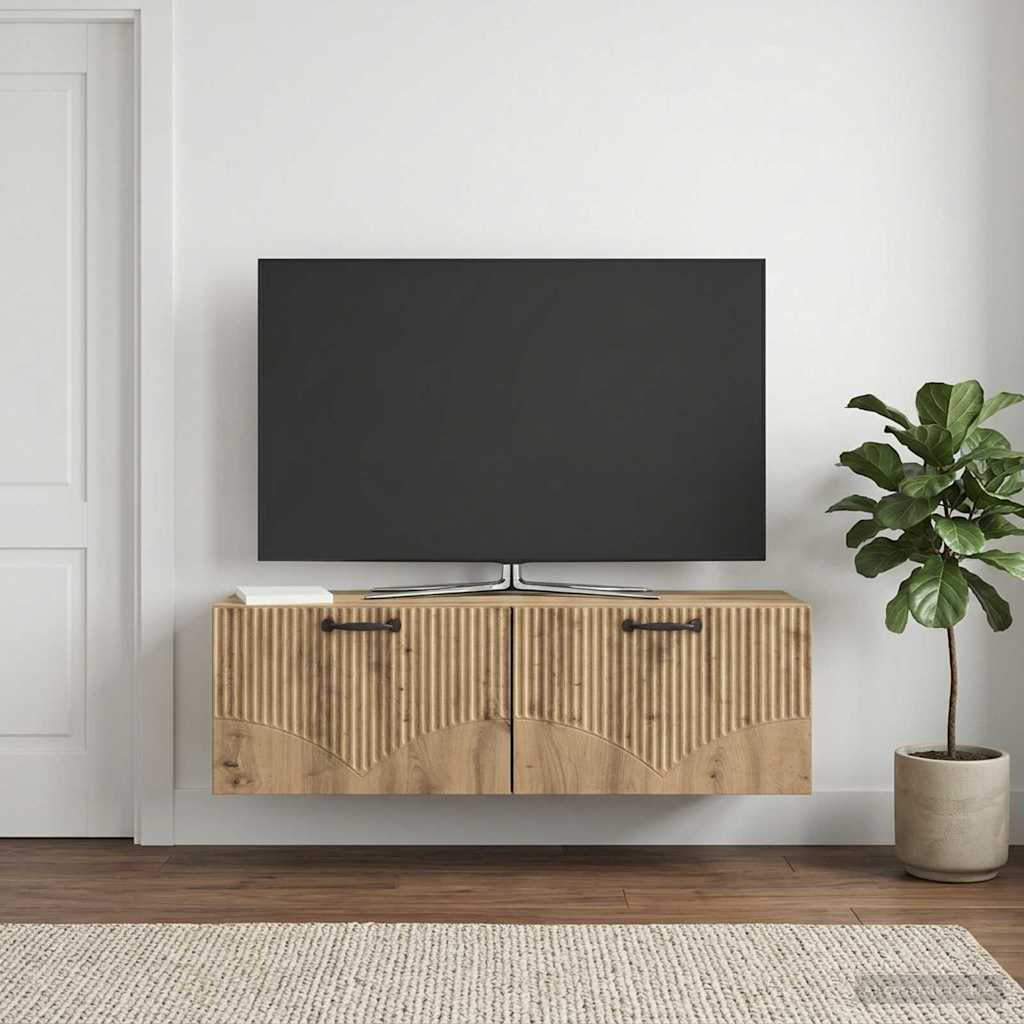 vidaXL Wall-Mounted TV Cabinet 98 x 31 x 30 cm Artisan Oak