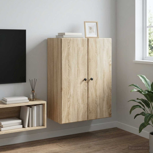 vidaXL Wall-Mounted Cabinet Sonoma Oak 66 x 34.5 x 90 cm