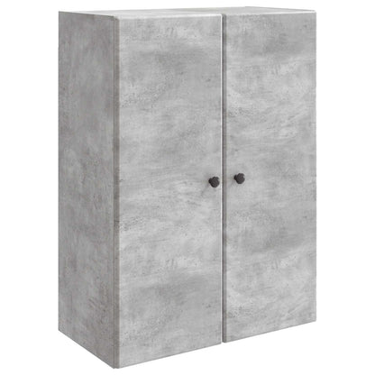 vidaXL Wall-Mounted Cabinet Concrete Grey 66 x 34.5 x 90 cm