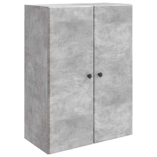 vidaXL Wall-Mounted Cabinet Concrete Grey 66 x 34.5 x 90 cm