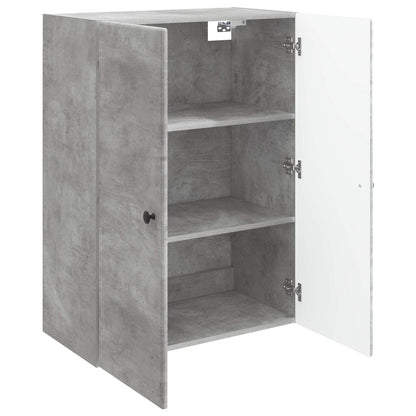 vidaXL Wall-Mounted Cabinet Concrete Grey 66 x 34.5 x 90 cm