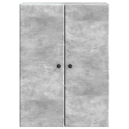vidaXL Wall-Mounted Cabinet Concrete Grey 66 x 34.5 x 90 cm