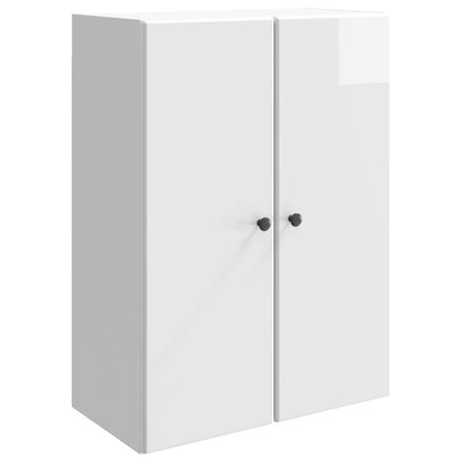 vidaXL Wall-Mounted Cabinet High Gloss White 66 x 34.5 x 90 cm