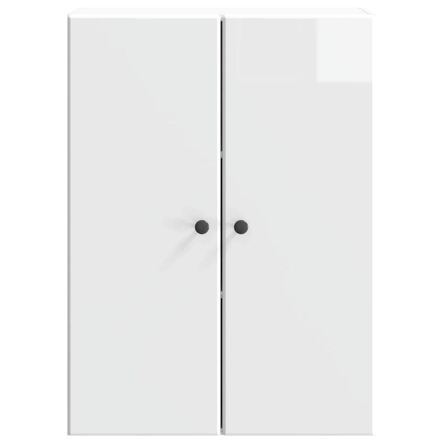 vidaXL Wall-Mounted Cabinet High Gloss White 66 x 34.5 x 90 cm