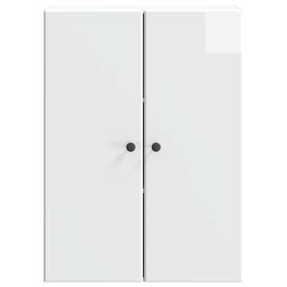 vidaXL Wall-Mounted Cabinet High Gloss White 66 x 34.5 x 90 cm