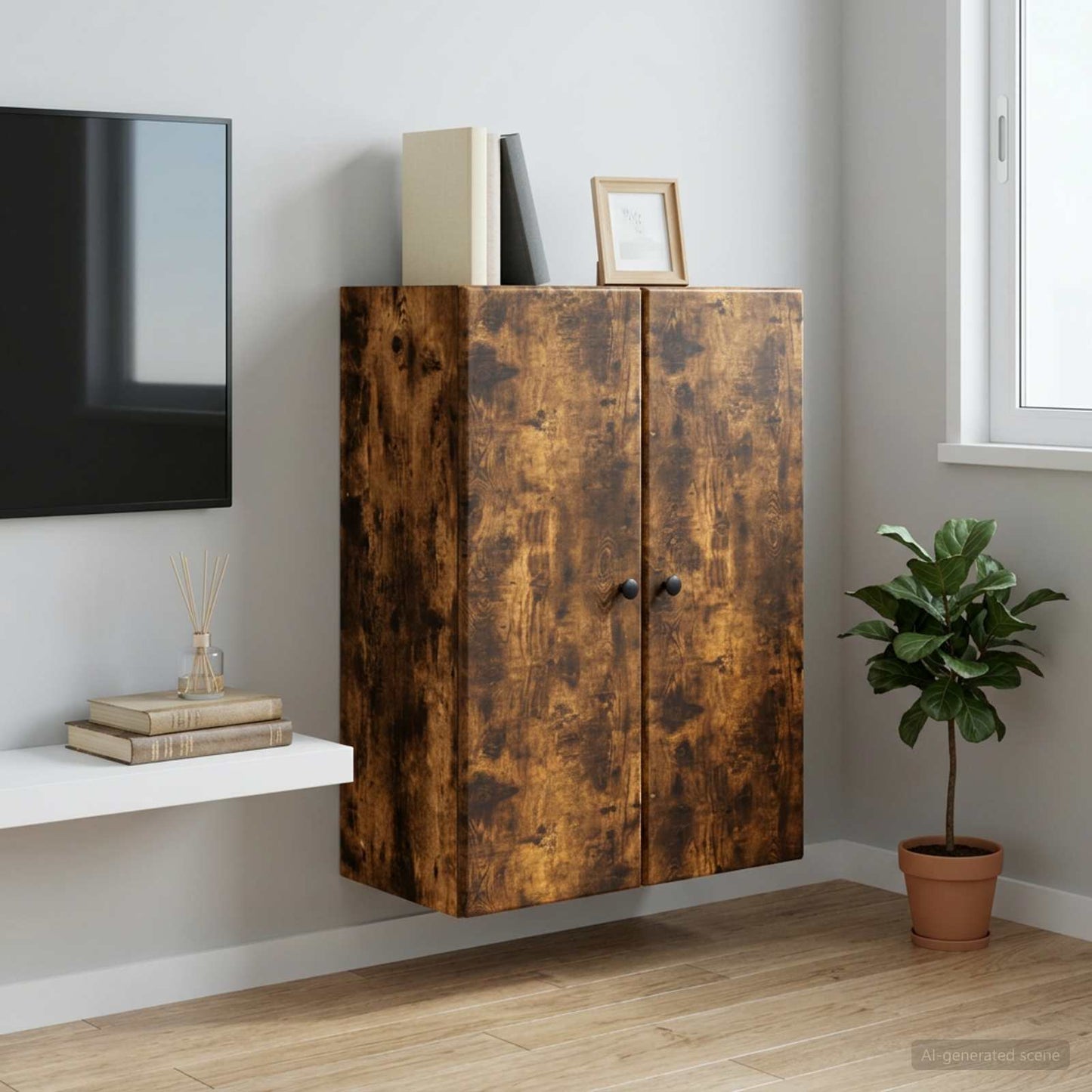 vidaXL Wall-Mounted Cabinet 66 x 34.5 x 90 cm Engineered Wood