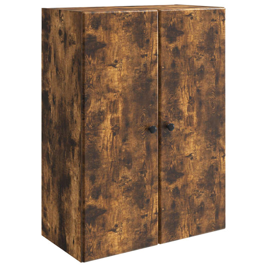 vidaXL Wall-Mounted Cabinet Smoked Oak 66 x 34.5 x 90 cm