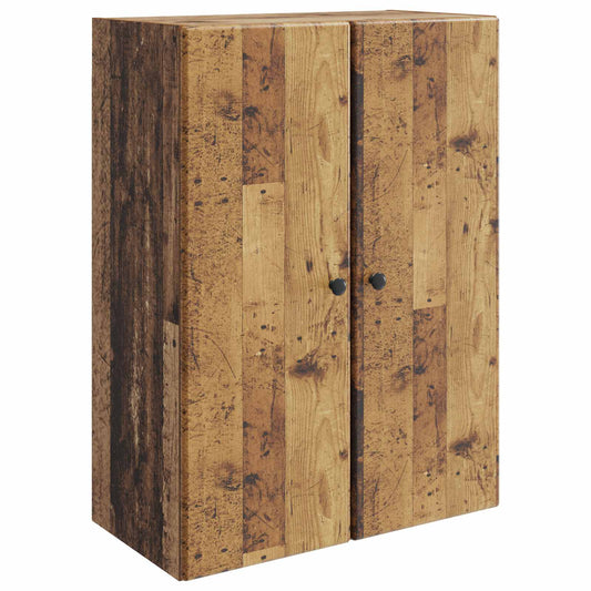 vidaXL Wall-Mounted Cabinet Old Wood 66 x 34.5 x 90 cm Engineered Wood
