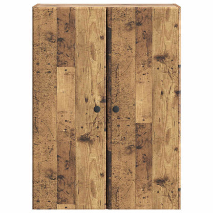 vidaXL Wall-Mounted Cabinet Old Wood 66 x 34.5 x 90 cm Engineered Wood