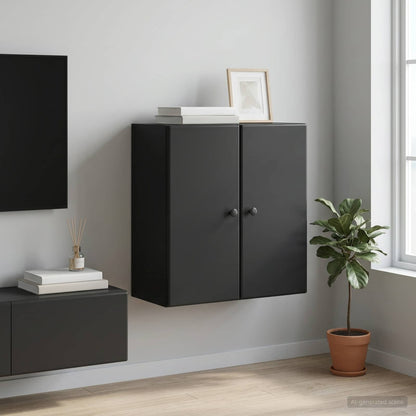 vidaXL Wall-Mounted Cabinet Black 59 x 31 x 60 cm Engineered Wood