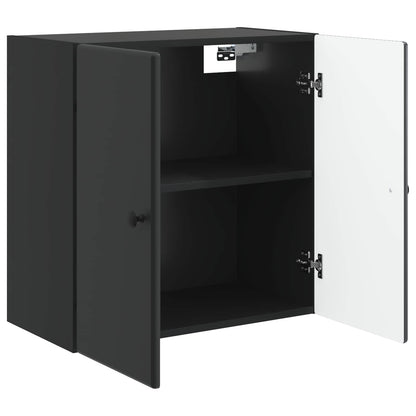 vidaXL Wall-Mounted Cabinet Black 59 x 31 x 60 cm Engineered Wood