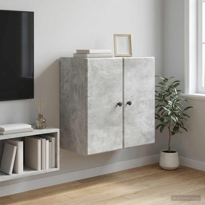 vidaXL Wall-Mounted Cabinet Concrete Grey 59 x 31 x 60 cm