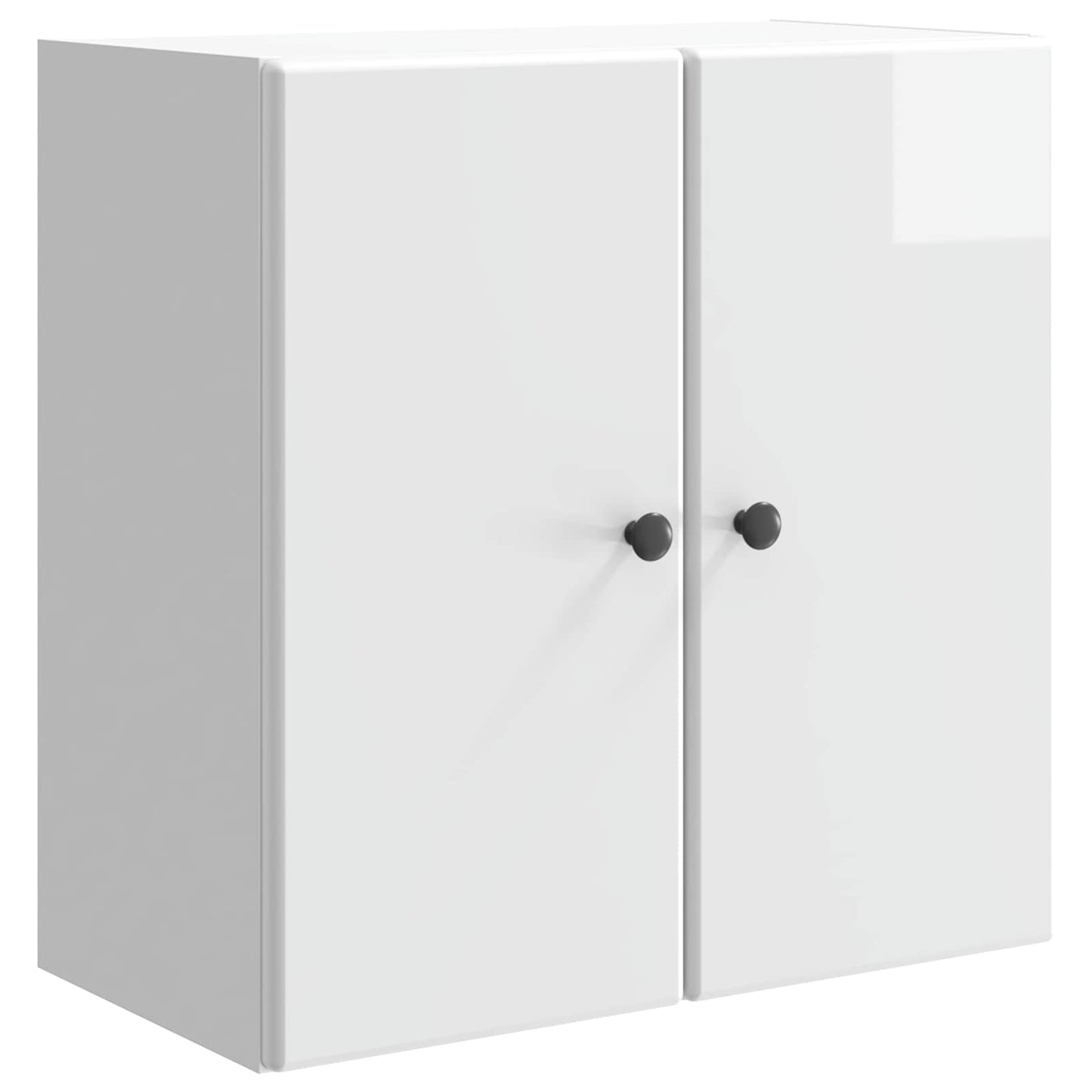 vidaXL Wall-Mounted Cabinet High Gloss White 59 x 31 x 60 cm