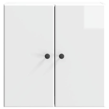 vidaXL Wall-Mounted Cabinet High Gloss White 59 x 31 x 60 cm